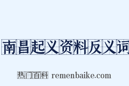 南昌起义资料反义词是什么意思的图片